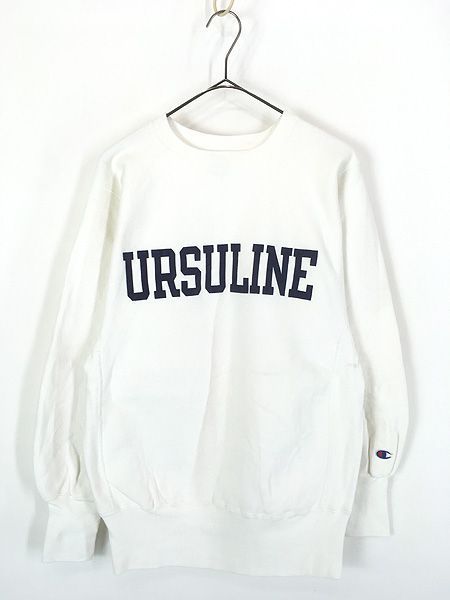 古着 90s USA製 Champion Reverse Weave 「URSULINE」 カレッジ リバース スウェット M 古着