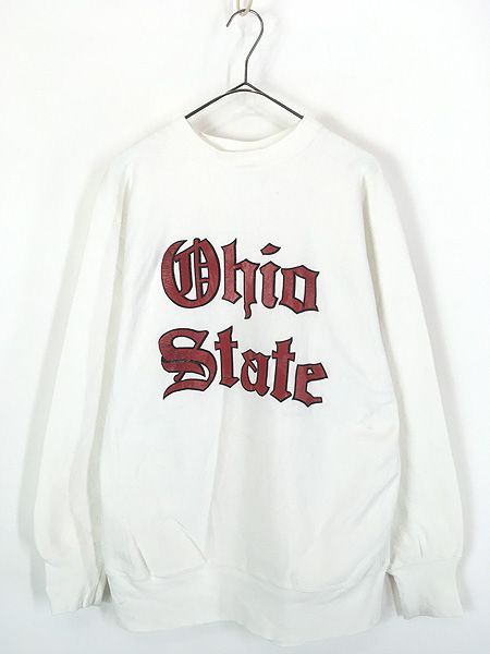 古着 90s USA製 Champion Reverse Weave 「Ohio State」 オールドイングリッシュ 2段 リバース スウェット XL 古着