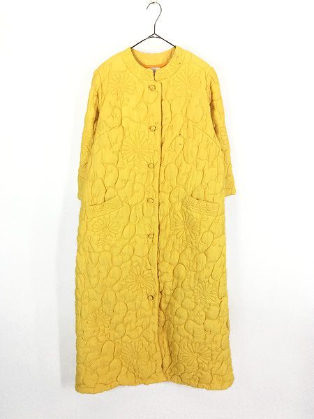 レディース 古着 80s JOSEPH HORNE Co. 花 フラワー 総柄 ステッチ刺しゅう チャイナ風 キルティング コート L 古着