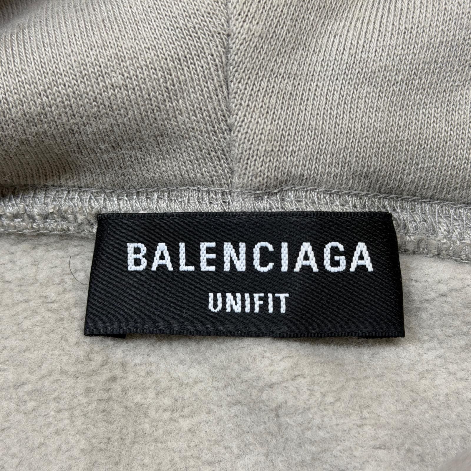 国内正規 BALENCIAGA 21AW バーコードロゴプリントパーカー フーディー 