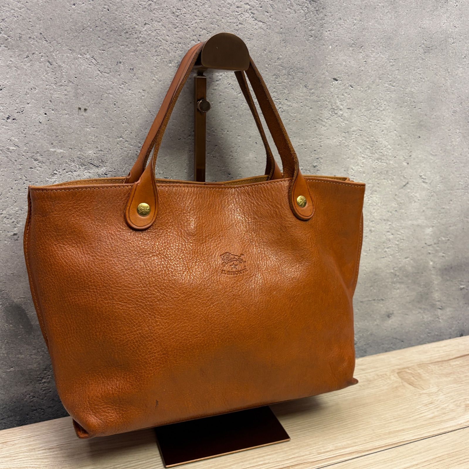 IL BISONTE イルビゾンテ レザートートバッグ ブラウン 本革 
