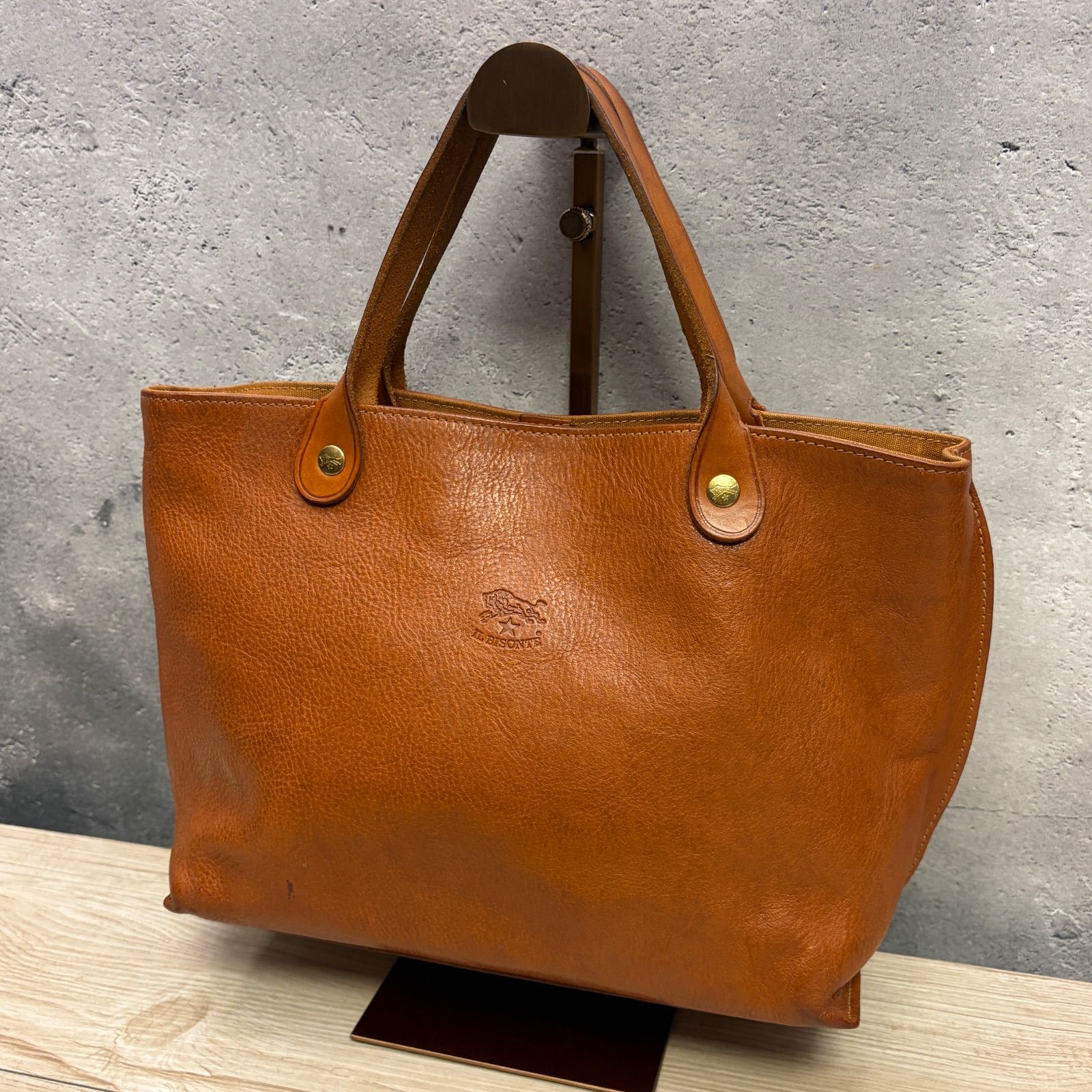 IL BISONTE イルビゾンテ レザートートバッグ ブラウン 本革