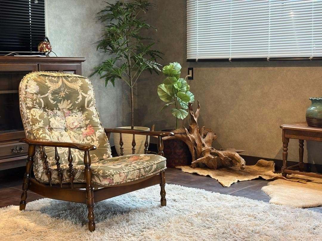 ①カリモク karimoku リクライナー コロニアル RC60 レトロ GG - メルカリ