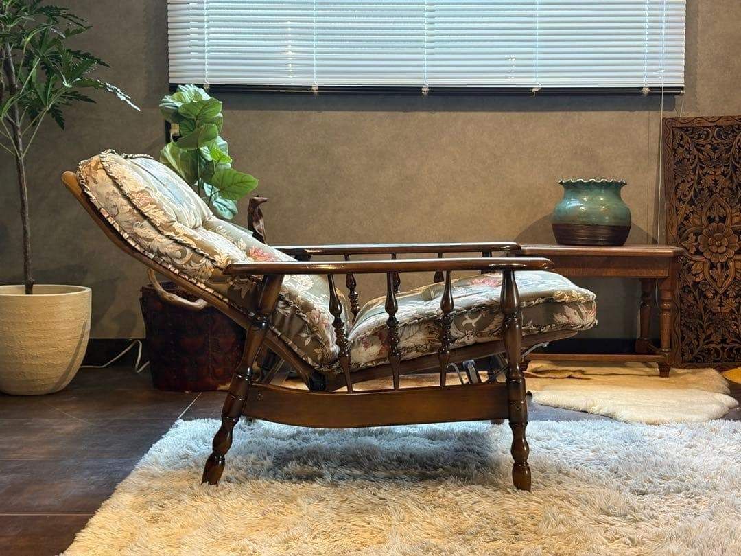 ①カリモク karimoku リクライナー コロニアル RC60 レトロ GG - メルカリ