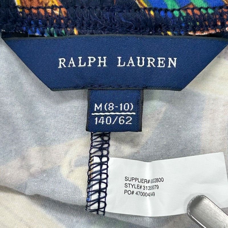 美品 RALPH LAUREN ラルフローレン ネイビー 総柄 馬具柄 ホースビット 