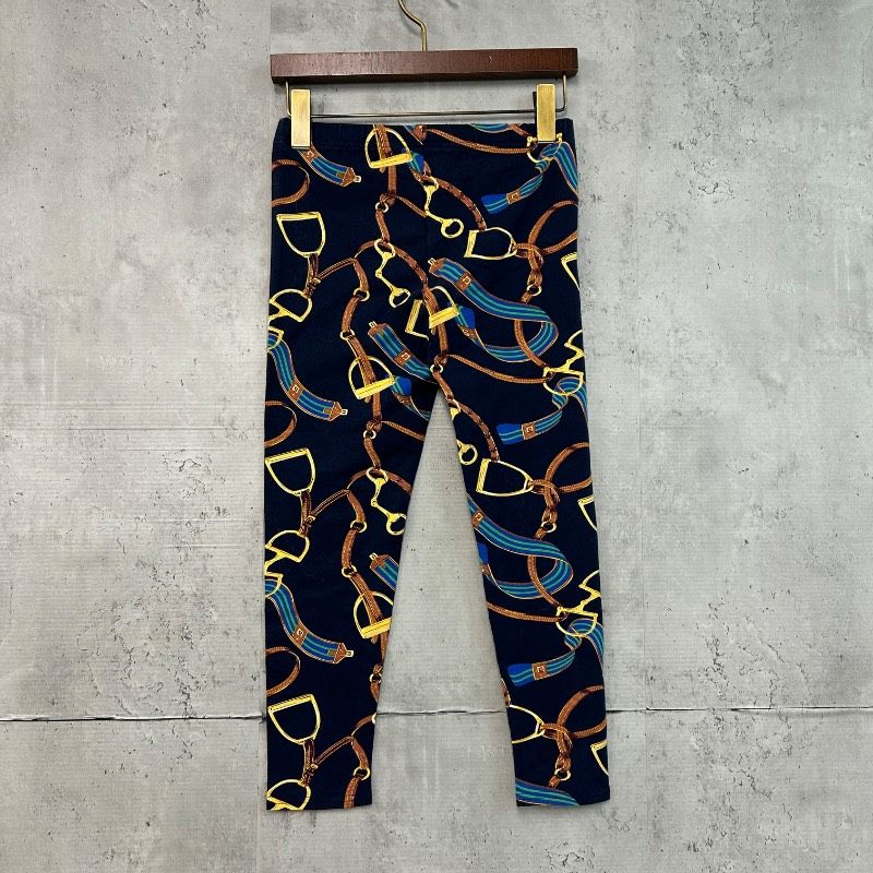美品 RALPH LAUREN ラルフローレン ネイビー 総柄 馬具柄 ホースビット 