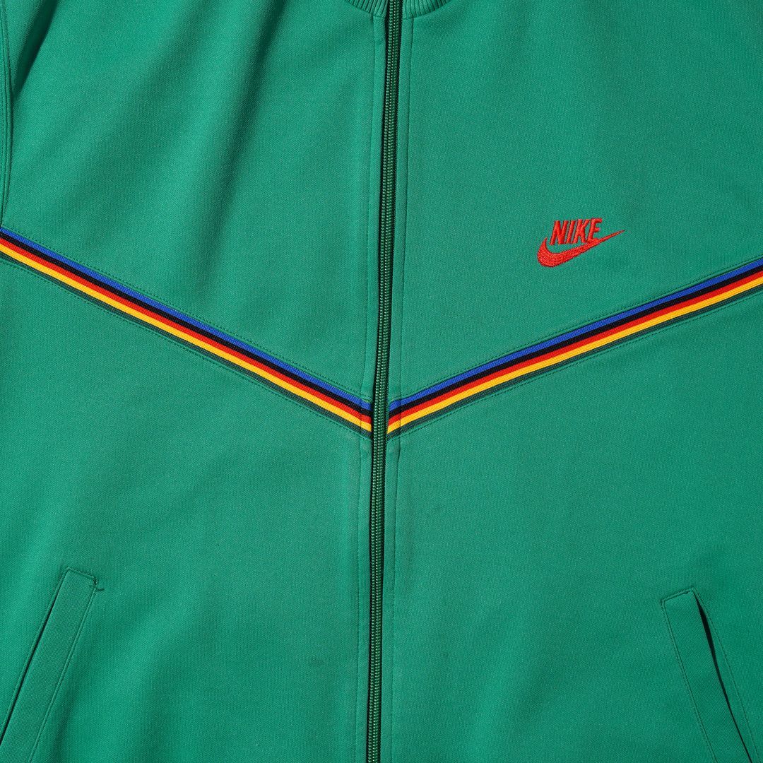 90s 銀タグ ナイキ NIKE トラックジャケット XL グリーン レインボー