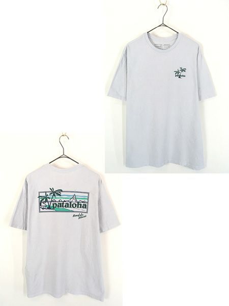 古着 22s Patagonia 「Pataloha」 ハワイ限定 Hawaii Honolulu ヤシの木 プリント Tシャツ M 古着