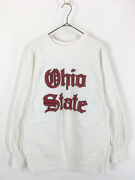 古着 90s Champion Reverse Weave 「Ohio State」 2段 カレッジ スウェット トレーナー M位 古着
