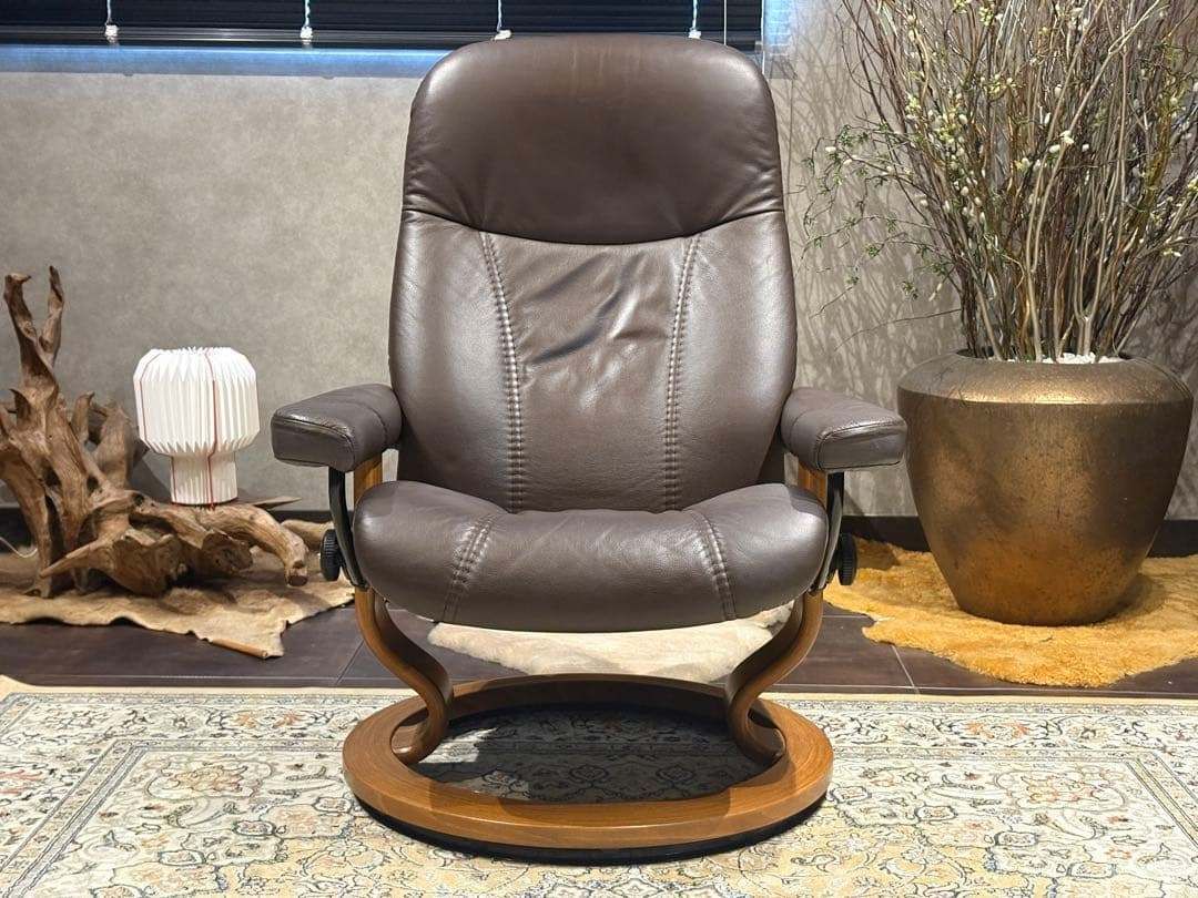 ①エコーネス パーソナルソファ オットマン ストレスレスチェア IZZ