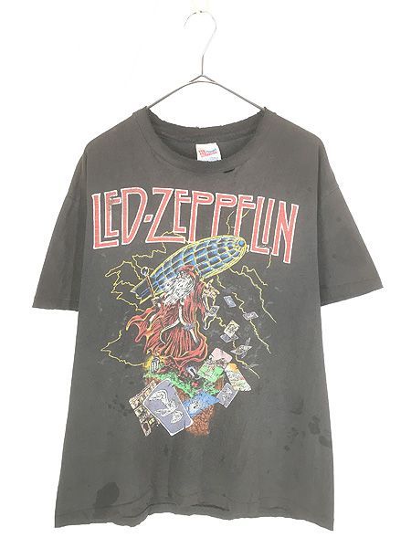 古着 80s LED ZEPPELIN 「The Hermit」 魔導師 ヘヴィ メタル ロック バンド フェード Tシャツ L