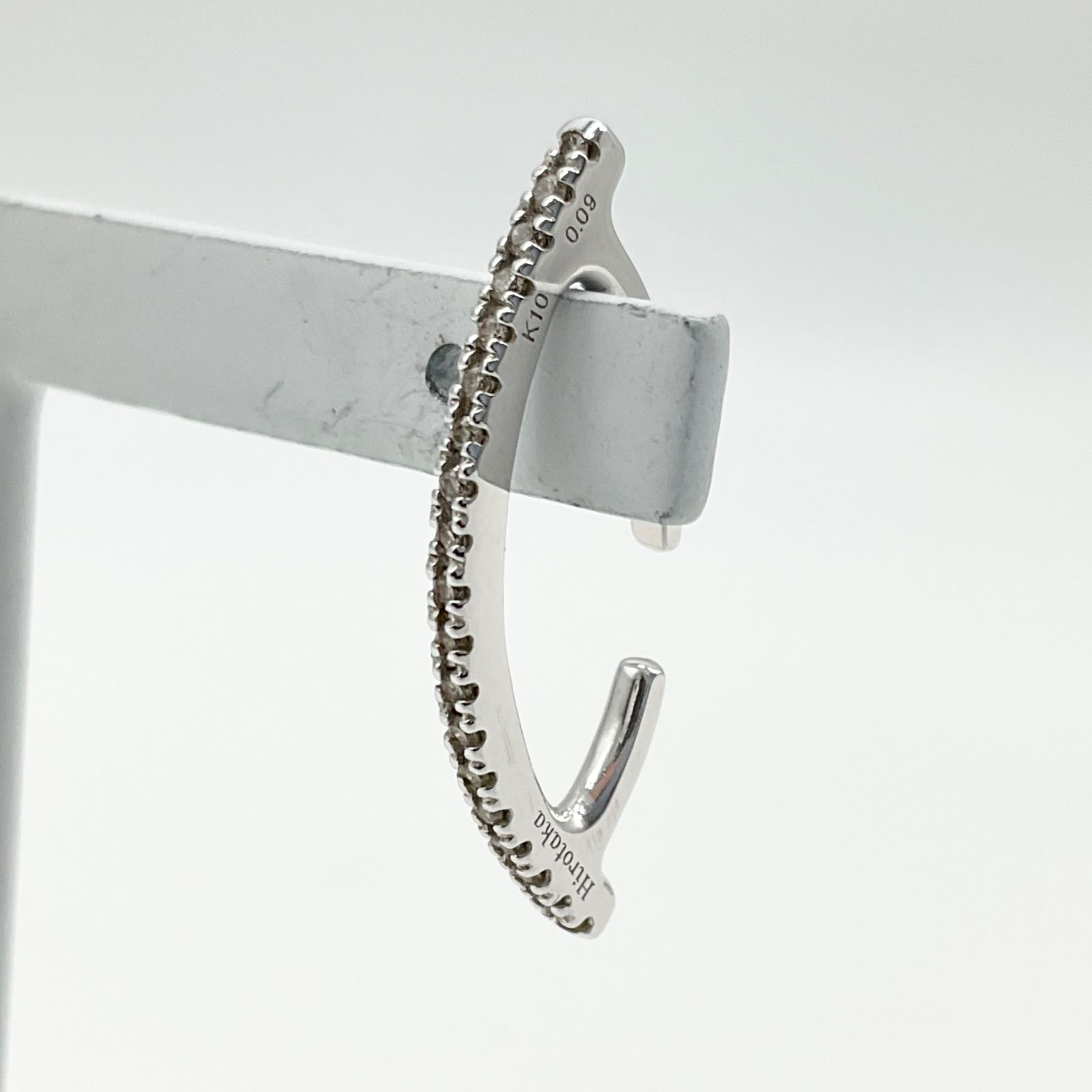 HIROTAKA ヒロタカ イヤーカフ BOW ボウ 片耳用 K10 ダイヤモンド0.09