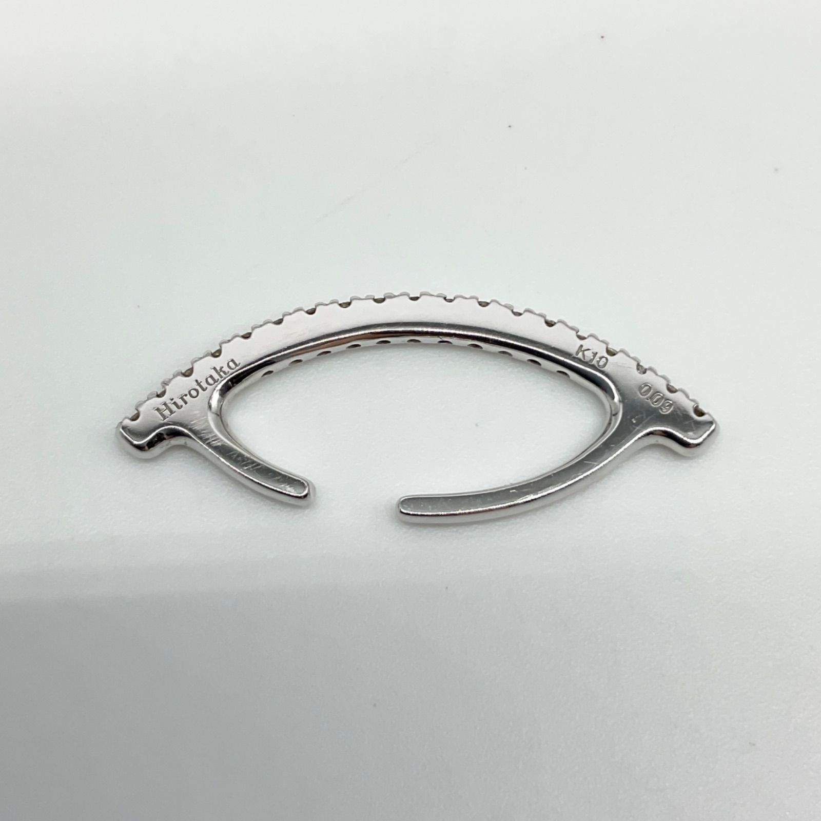 HIROTAKA ヒロタカ イヤーカフ BOW ボウ 片耳用 K10 ダイヤモンド0.09