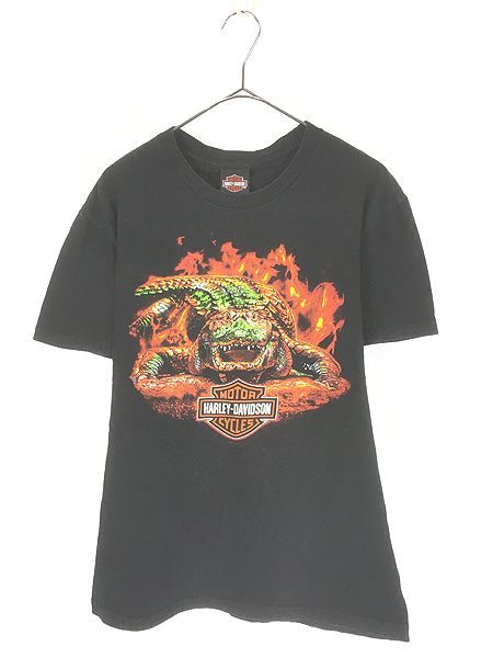 古着 10s HARLEY DAVIDSON ワニ アリゲーター ファイヤー Tシャツ M 古着 6,603円