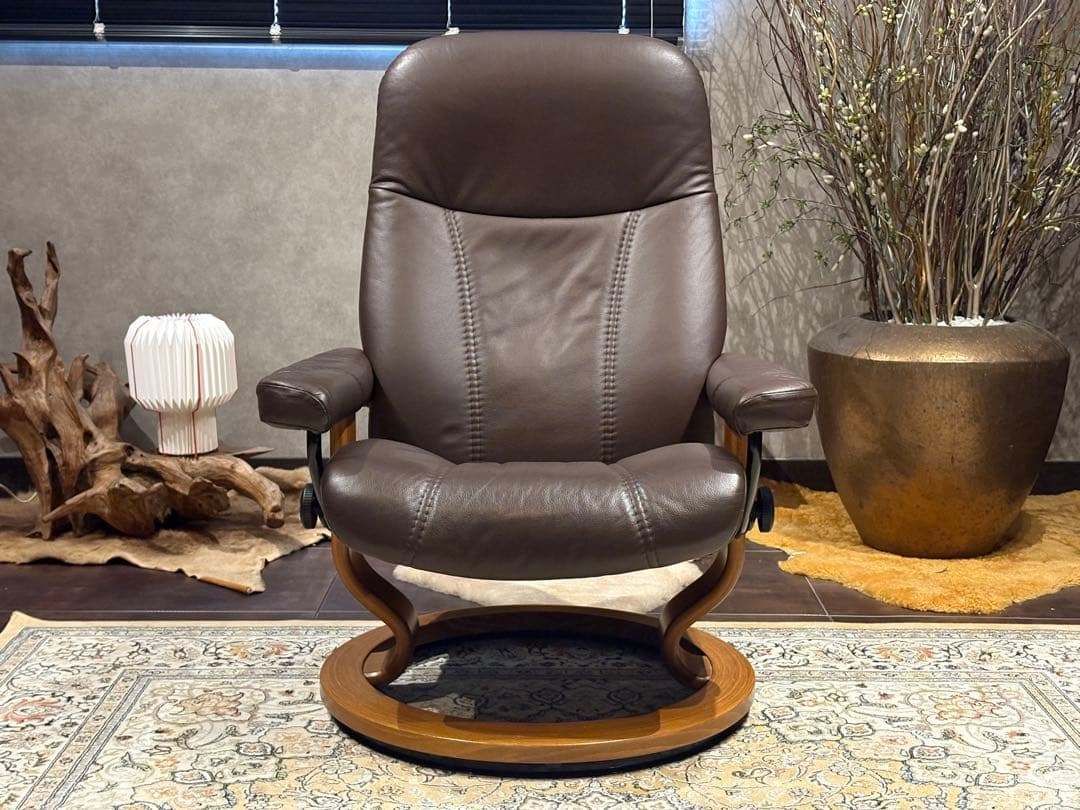 ②エコーネス パーソナルソファ オットマン ストレスレスチェア IZZ