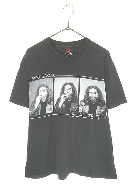 古着 00s Grateful Dead Jerry Garcia 「Legalize It」 スモーク フォト ロック バンド Tシャツ L