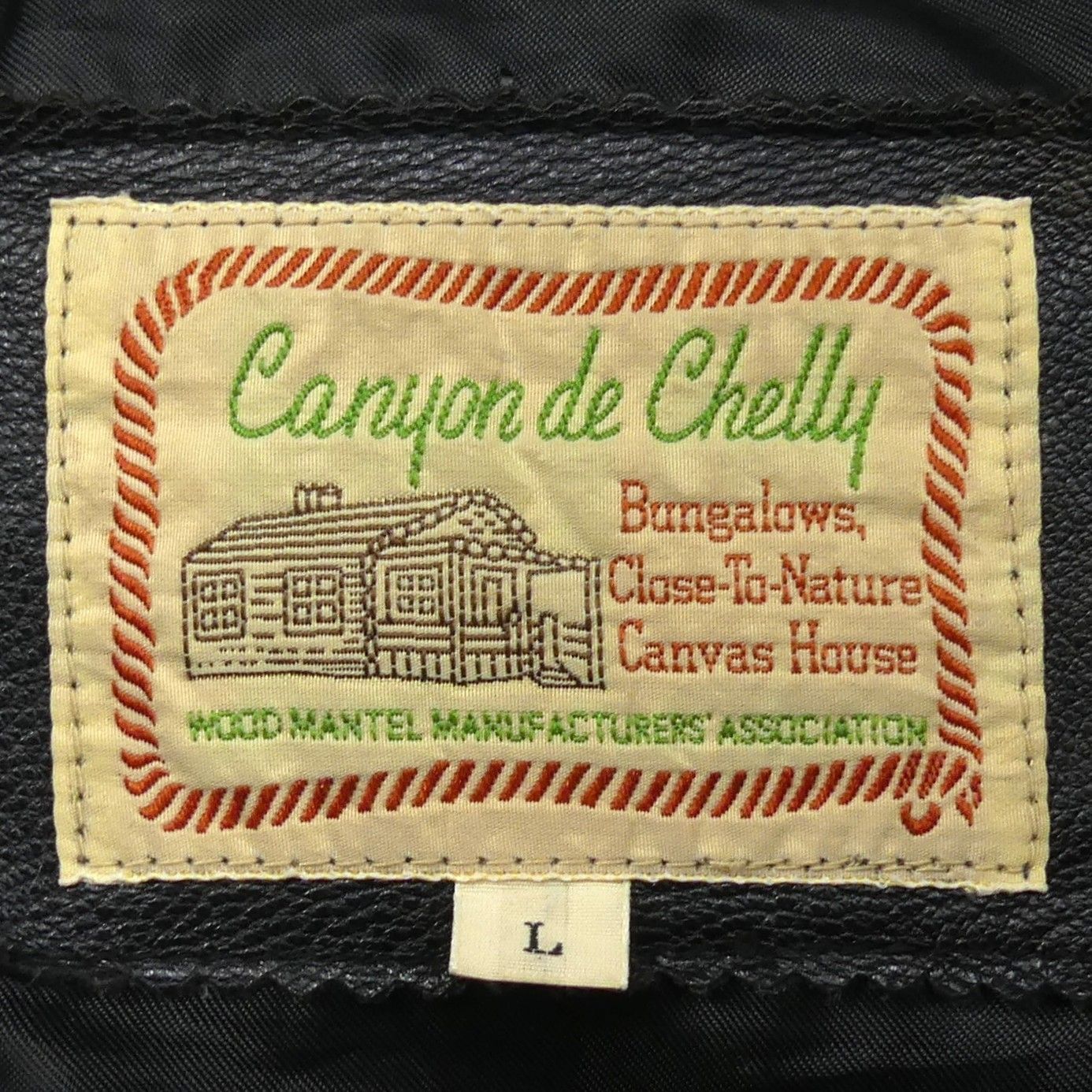 Canyon de Chelly キャニオンデシェリー ダウンジャケット L レザー 黒