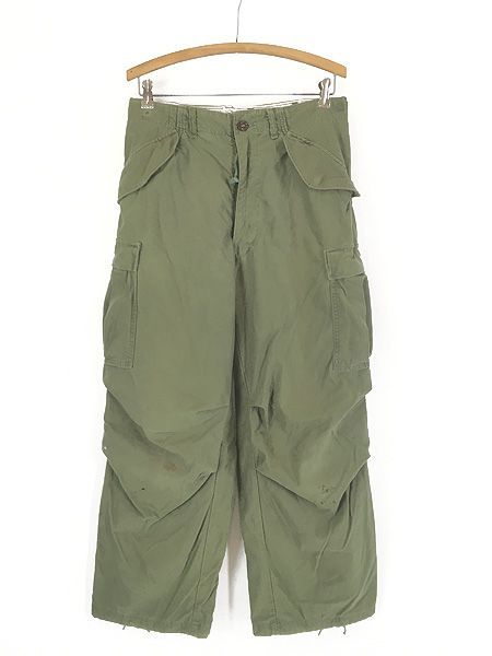 古着 70s 米軍 US ARMY M-65 ミリタリー ヘビー コットン フィールド カーゴ パンツ S-R