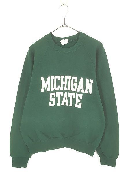 古着 80s USA製 「MICHIGAN STATE」 オールド カレッジ スウェット トレーナー M 古着 7,440円