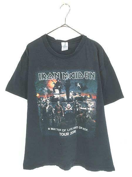 古着 00s IRON MAIDEN × Bullet for My Valentine 「A Matter of Life and Death」 メタル ロック バンド Tシャツ XL