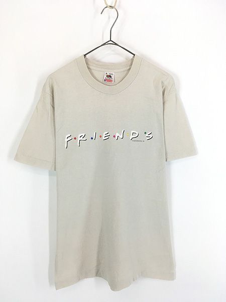 古着 90s USA製 FRIENDS フレンズ TV ドラマ Tシャツ アイボリー M