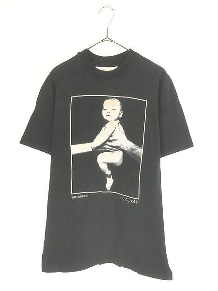 古着 90s USA製 Larry Labonte 「The Bridge」 ベビー フォト アート Tシャツ XL位