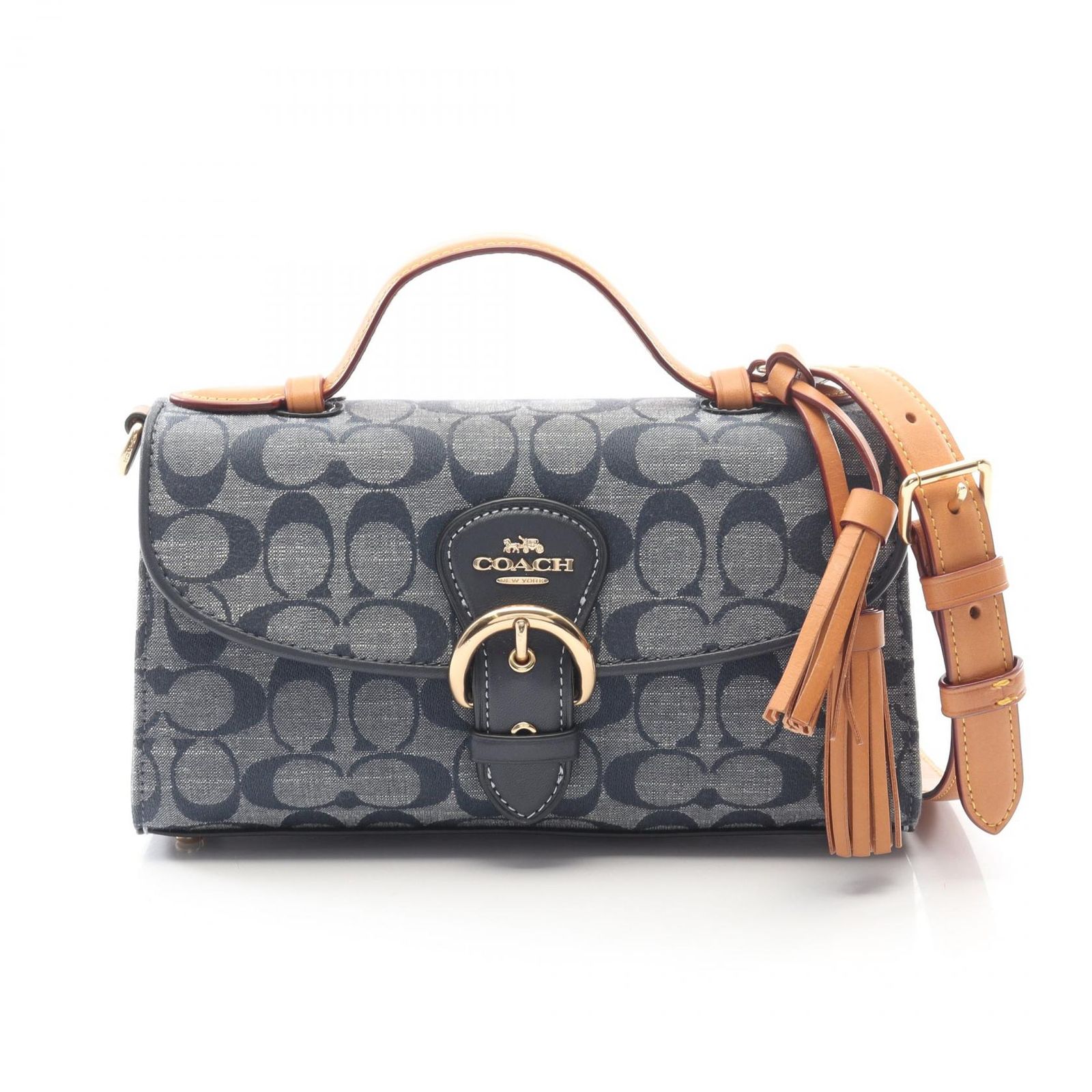 コーチ COACH ハンドバッグ クリオ トップ ハンドル シグネチャー 