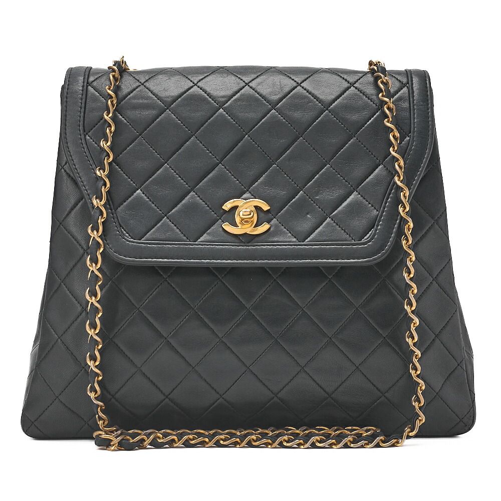 CHANEL シャネル ラムスキン マトラッセ 台形 シングル チェーン CHANEL シャネル ラムスキン マトラッセ 台形 シングル チェーン