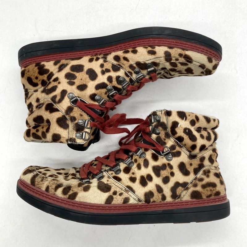 GUCCI グッチ 日本限定モデル レオパード柄 ハラコ ハイカット