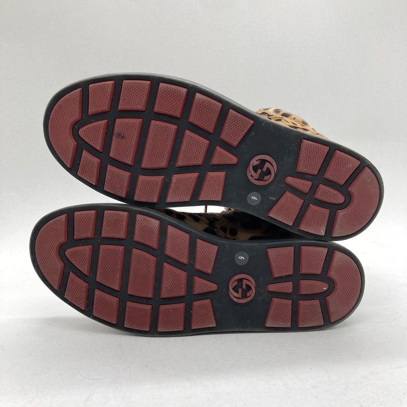 GUCCI グッチ 日本限定モデル レオパード柄 ハラコ ハイカット