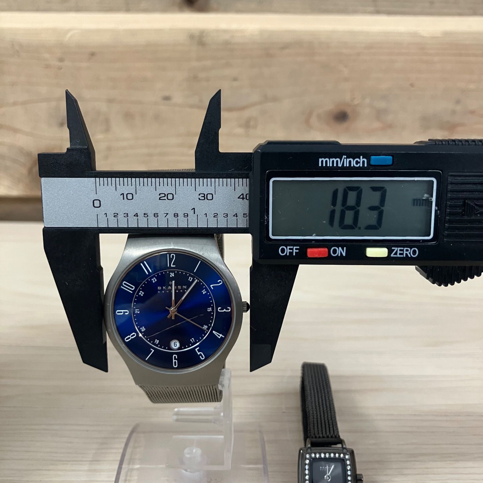 C018 電池交換済み SKAGEN スカーゲン 2点セット ウルトラスリム 