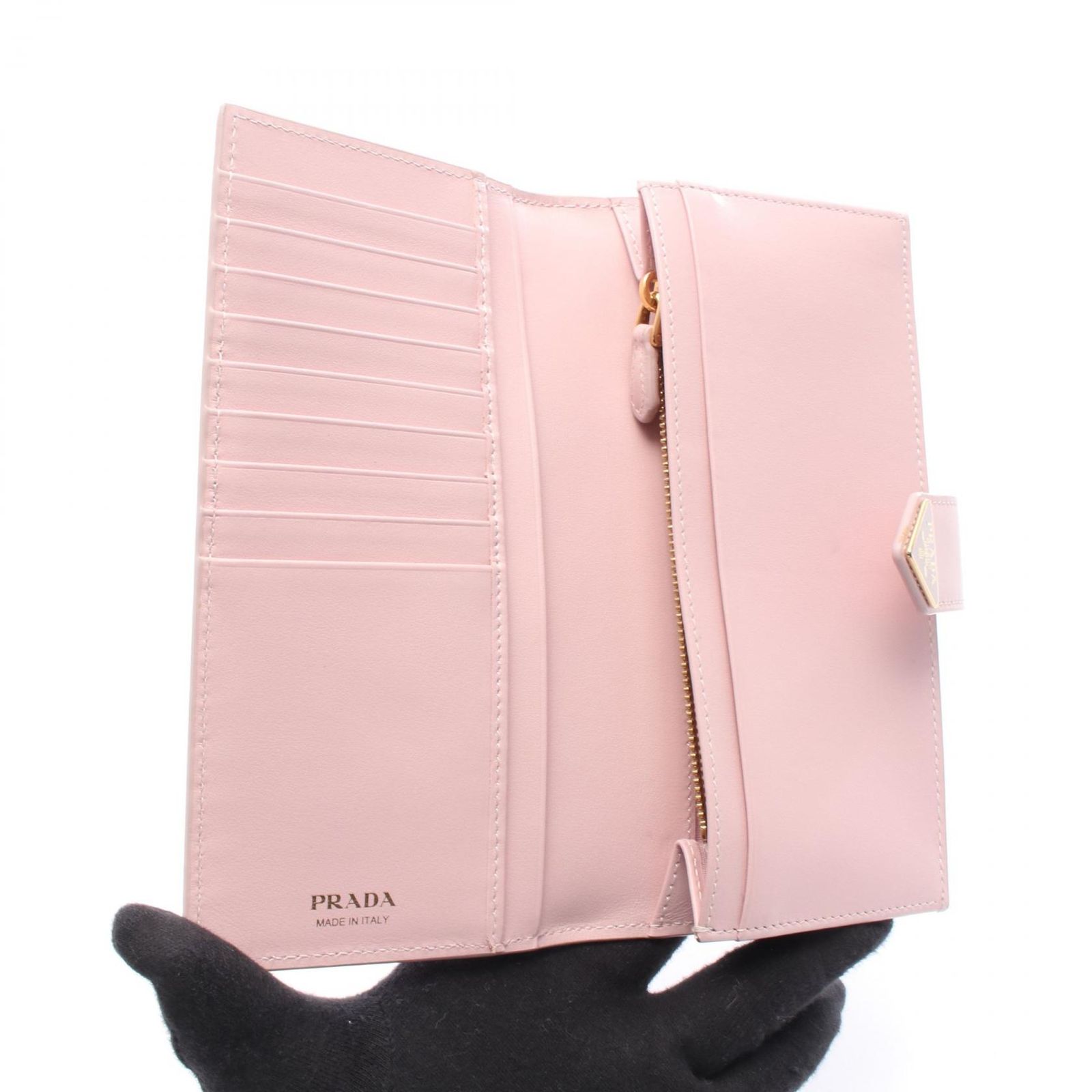 プラダ PRADA 二つ折り長財布 SAFFIANO TAB トライアングルロゴ IMV025 
