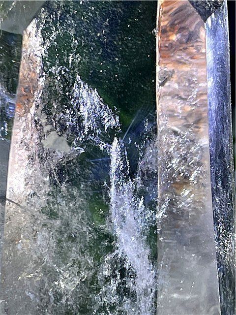 藍針入り 天然水晶クラスターB89B6|278B59D