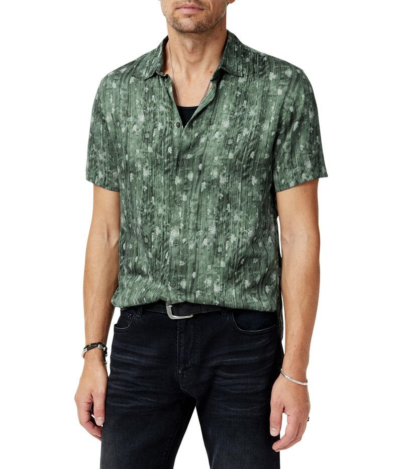 ジョンバルベイトス メンズ トップス シャツ John Varvatos Sean Shirt W780S25 Clover Green グリーン