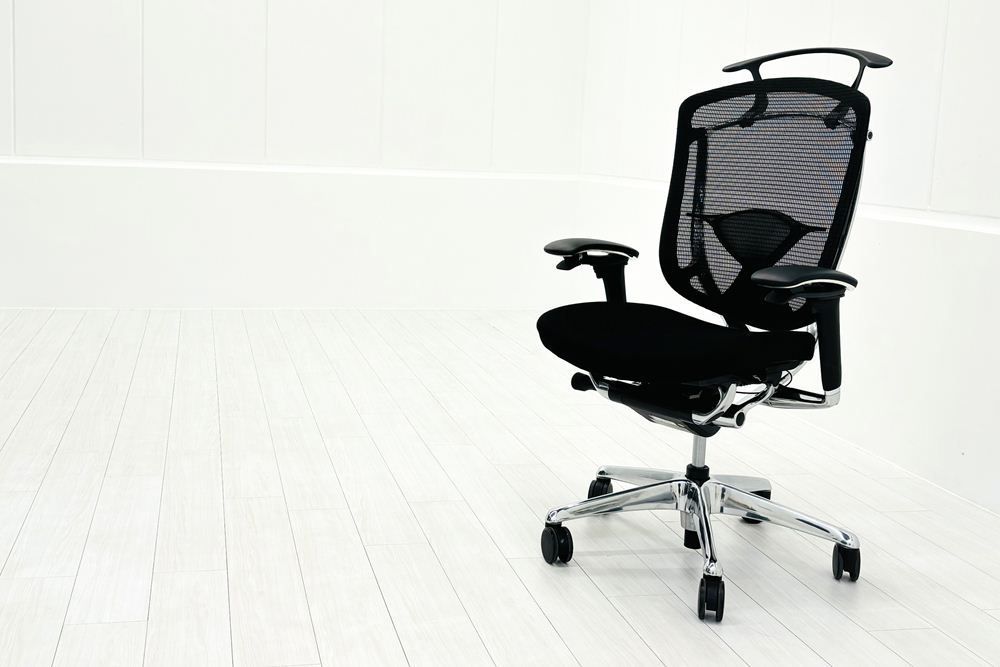 オカムラ コンテッサセコンダ Contessa seconda 2018年製 高機能チェア オフィス家具 ブラック A000004137