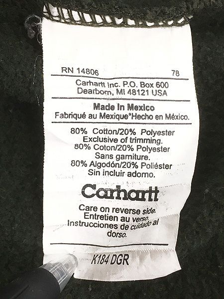 古着 00s Carhartt ワンポイント 刺しゅう スウェット パーカー L 古着 古着 00s Carhartt ワンポイント 刺しゅう スウェット パーカー L 古着
