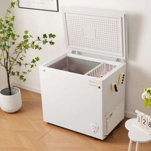【新品】153Lチェストフリーザー 上開き バスケット付き 大容量 ホワイト 冷凍庫 153L チェストフリーザー 上開き 家庭用 業務用 省エネ 静音 大