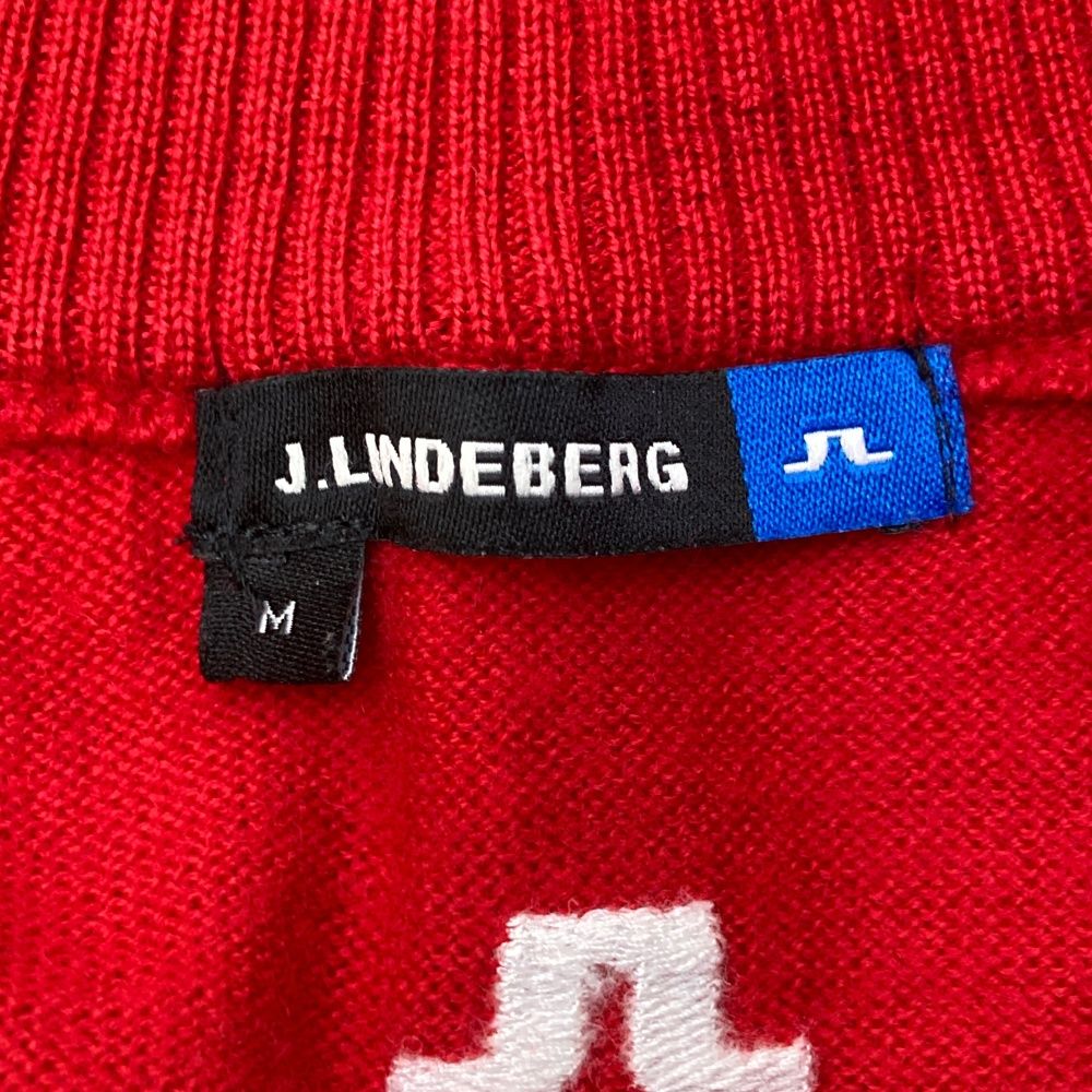 サイズ：M J.LINDEBERG ジェイリンドバーグ ハーフジップ ニット