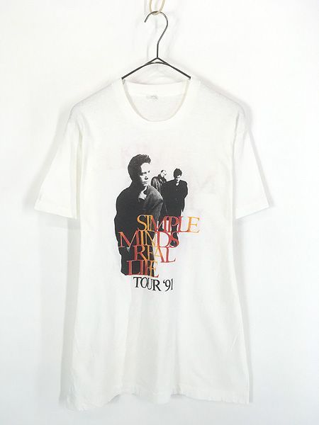 古着 90s USA製 Simple Minds 「Real Life Tour」 ツアー アルタナ ロック バンド Tシャツ XL