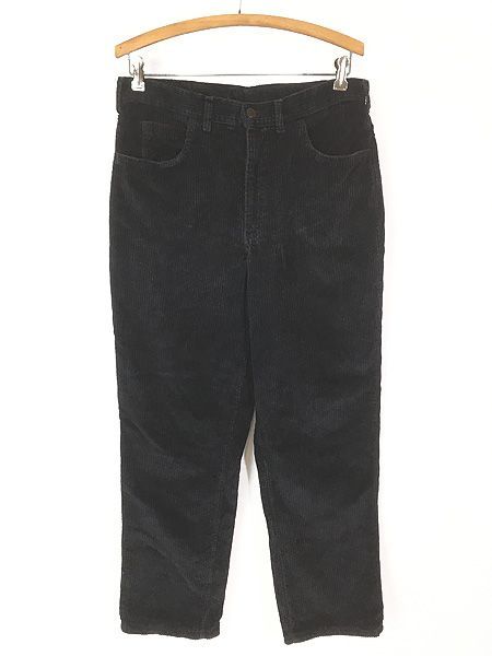 古着 70s CK Calvin Klein 太畝 ブラック コーデュロイ パンツ コーズ ストレート 33 10,412円