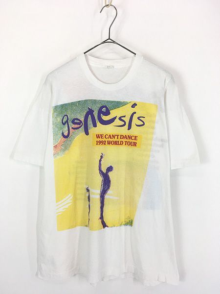 古着 90s Genesis 「WE CAN'T DANCE」 ツアー 豪華 アートワーク プログレ ロック バンド Tシャツ XL位