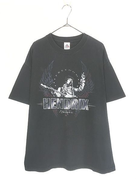 古着 00s Jimi Hendrix 「FREEDOM」 ギター ロック バンド Tシャツ XL