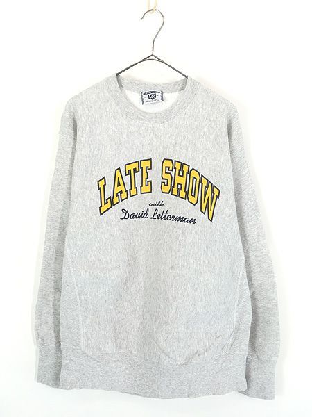 古着 90s USA製 Lee Cross Grain 「LATE SHOW」 リバース タイプ ヘビー スウェット トレーナー L 古着 6,388円