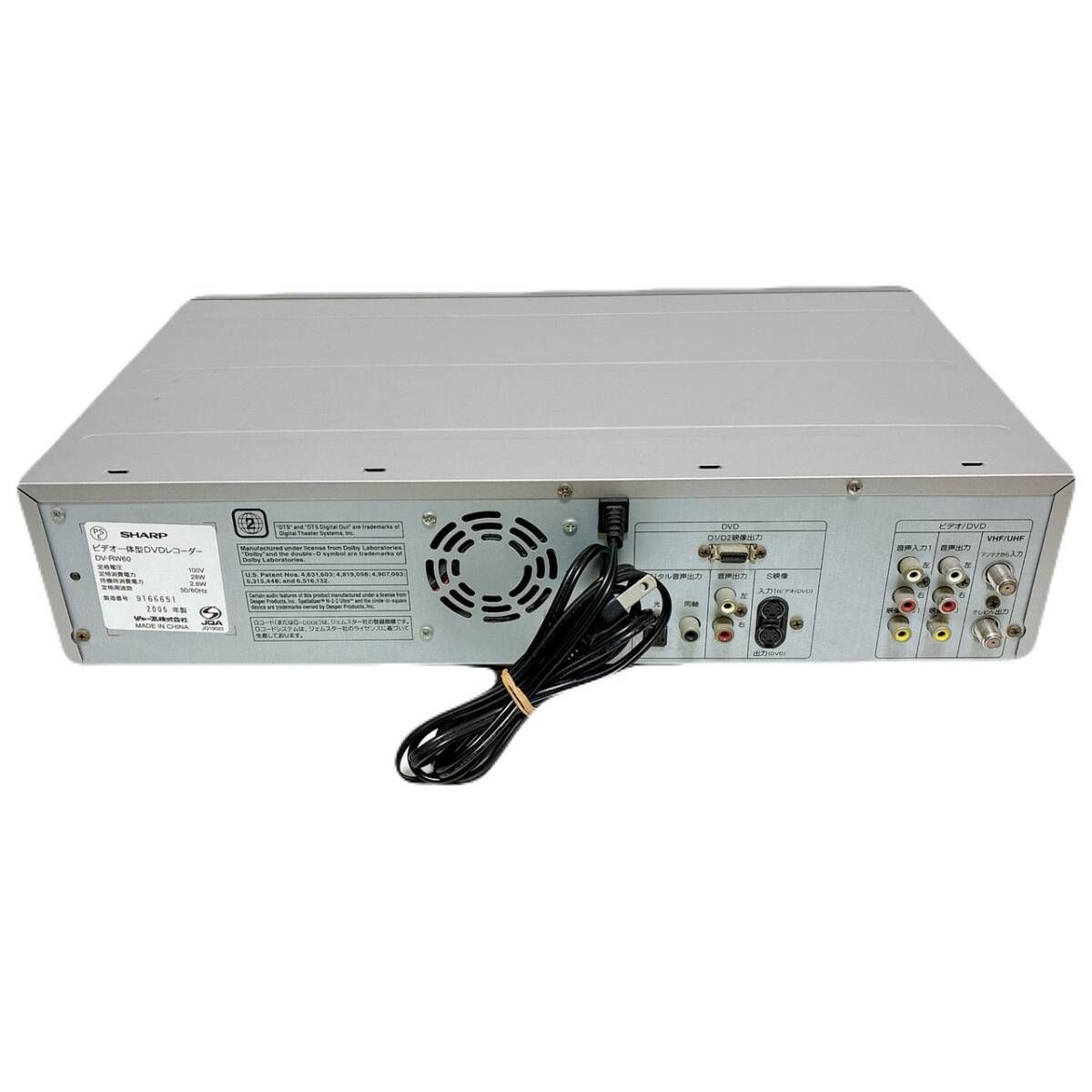 T10453650 【整備品】 SHARP シャープ DV-RW60 VHS⇔DVD レコーダー