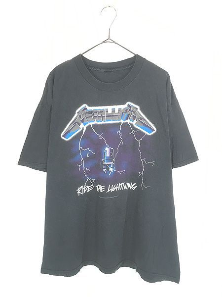古着 00s METALLICA 「Ride the Lightning」 電気椅子 ヘヴィ メタル ロック バンド Tシャツ XL位