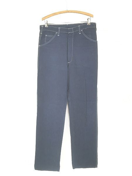 古着 70s Dickies 真紺 ライトオンス デニム ペインター パンツ ジーンズ W35 L36 古着