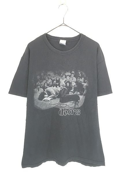 古着 00s The Doors 「People Are Strange」 リリック フォト ロック バンド Ｔシャツ L