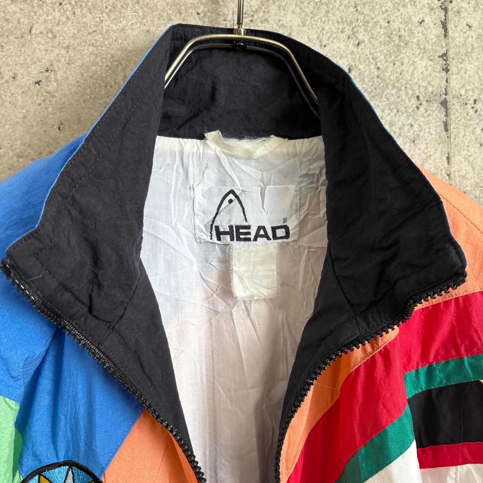US古着】90s HEAD ナイロンジャケット クレイジーパターン マルチ 