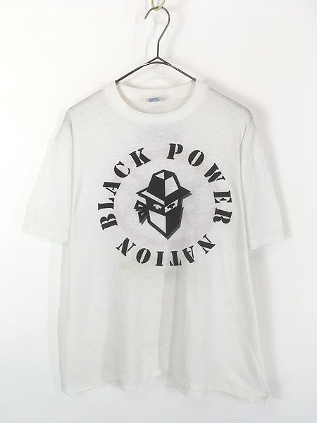 古着 90s USA製 Criminal Nation 「Black Power Nation」 ギャングスタ ラップ ヒップホップ Tシャツ L
