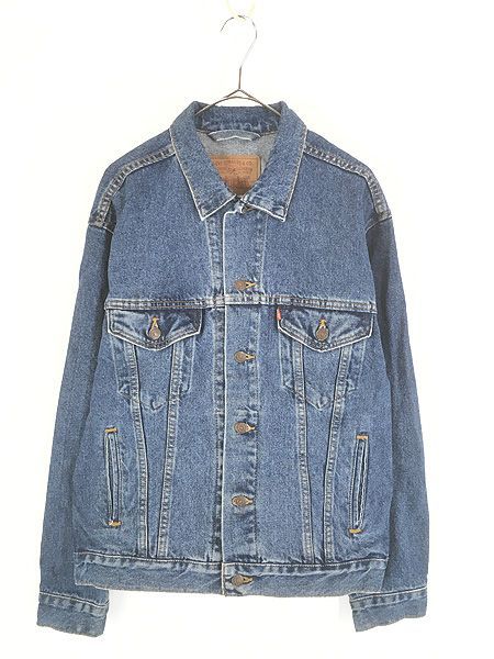 古着 90s USA製 Levi's 70507-4890 デカタグ ビッグシルエット ブルー デニム トラッカー ジャケット Gジャン M